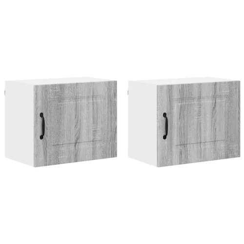  Fali konyhaszekrény 2 pcs Szürke Sonoma 50 x 31 x 40 cm Faanyag