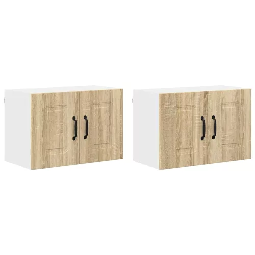  Fali konyhaszekrény 2 pcs Sonoma tölgy 60 x 31 x 40 cm Faanyag