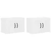  Fali konyhaszekrény 2 pcs Magas Fényű Fehér 60 x 31 x 40 cm