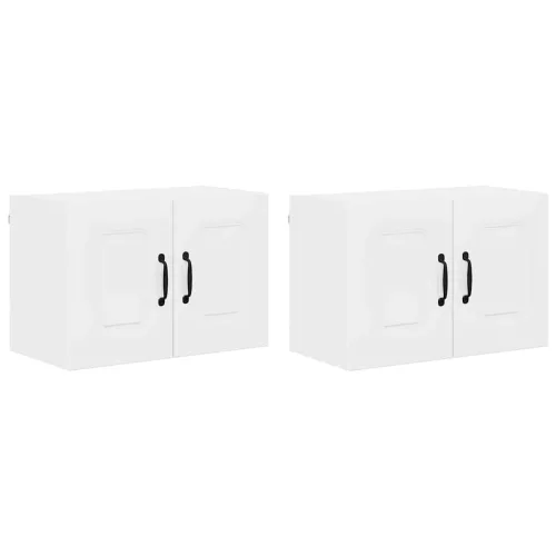  Fali konyhaszekrény 2 pcs Magas Fényű Fehér 60 x 31 x 40 cm