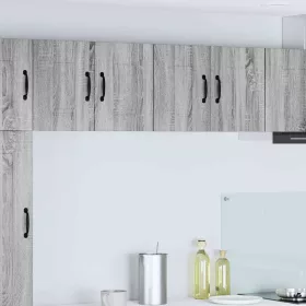    Fali konyhaszekrény 2 pcs Szürke Sonoma 60 x 31 x 40 cm Faanyag