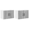  Fali konyhaszekrény 2 pcs Szürke Sonoma 60 x 31 x 40 cm Faanyag
