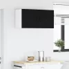  Fali konyhaszekrény polcokkal Fekete 80 x 31 x 40 cm Faanyag
