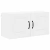  Fali konyhaszekrény Magas Fényű Fehér 80 x 31 x 40 cm Faanyag