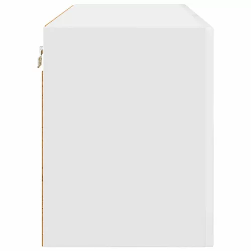  Fali konyhaszekrény Magas Fényű Fehér 80 x 31 x 40 cm Faanyag