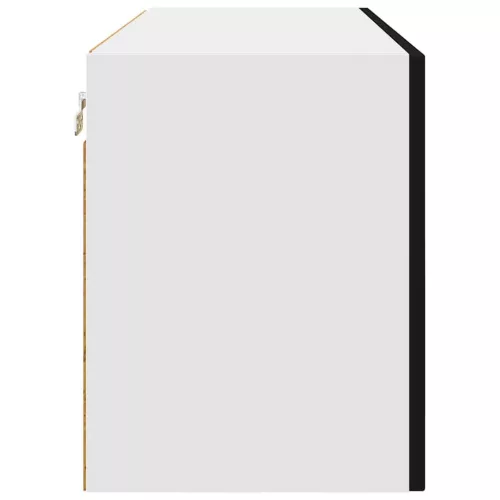  Fali konyhaszekrény polcokkal Fekete 80 x 31 x 40 cm Faanyag