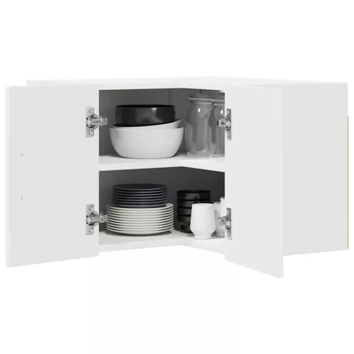  Fali konyhaszekrény polcokkal Fehér 57 x 57 x 40 cm Faanyag