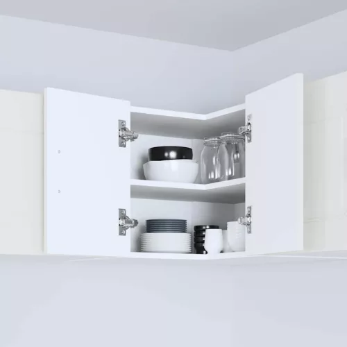  Fali konyhaszekrény polcokkal Fehér 57 x 57 x 40 cm Faanyag