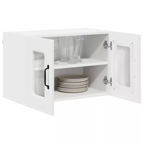  Fali konyhaszekrény ajtóval 2 pcs Fehér 60 x 31 x 40 cm Faanyag
