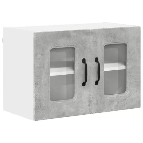  Fali konyhaszekrény 2 pcs Beton Szürke 60 x 31 x 40 cm Faanyag