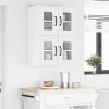  Fali konyhaszekrény 2 pcs Magas Fényű Fehér 60 x 31 x 40 cm
