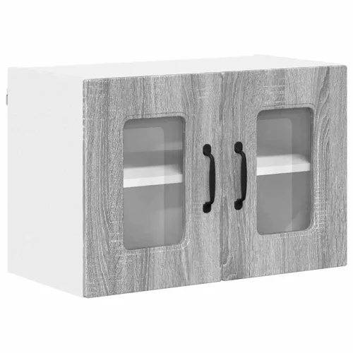  Fali konyhaszekrény 2 pcs Szürke Sonoma 60 x 31 x 40 cm Faanyag