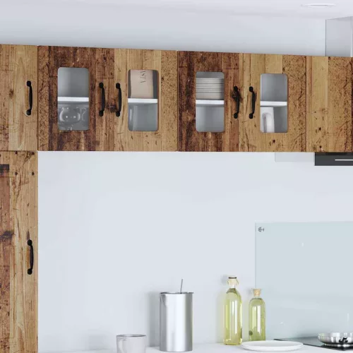  Fali konyhaszekrény 2 pcs Öreg fa 60 x 31 x 40 cm Faanyag