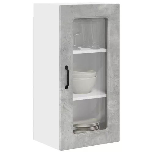  Fali konyhaszekrény Beton Szürke 40 x 31 x 80 cm Faanyag
