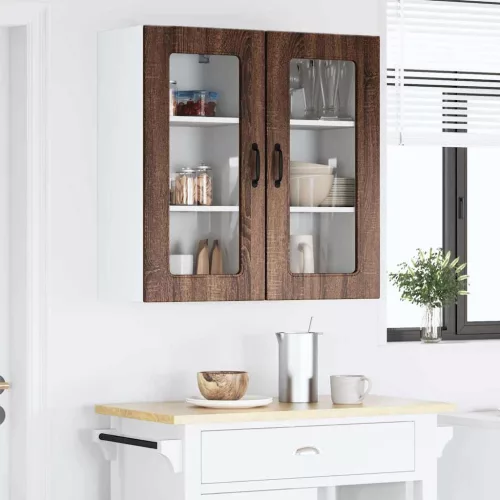  Fali konyhaszekrény 2 pcs Barna Tölgy 40 x 31 x 80 cm Faanyag