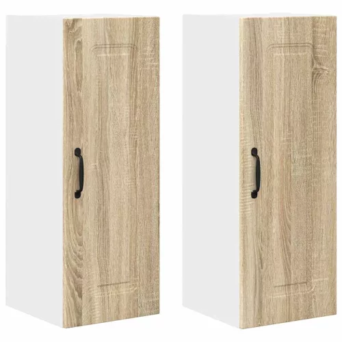 Fali konyhaszekrény 2 pcs Sonoma tölgy 30 x 31 x 80 cm Faanyag