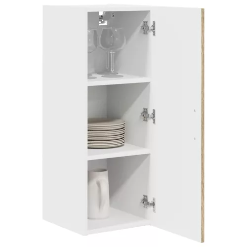  Fali konyhaszekrény 2 pcs Sonoma tölgy 30 x 31 x 80 cm Faanyag