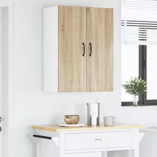  Fali konyhaszekrény 2 pcs Sonoma tölgy 30 x 31 x 80 cm Faanyag