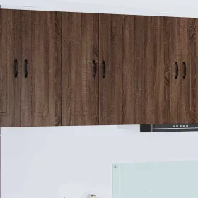    Fali konyhaszekrény ajtóval Barna Tölgy 30 x 31 x 80 cm Faanyag