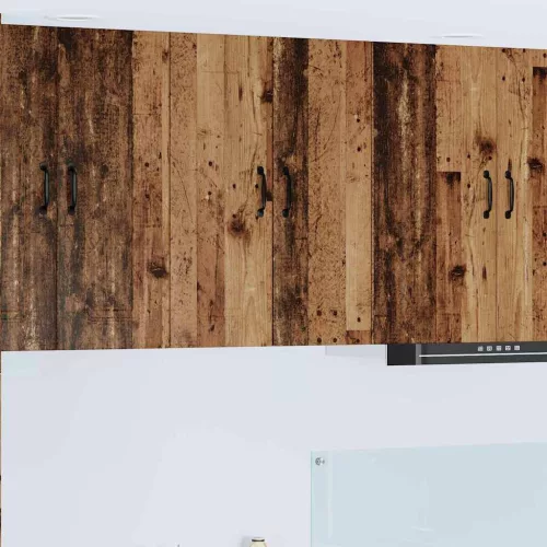  Fali konyhaszekrény 2 pcs Öreg fa 30 x 31 x 80 cm Faanyag