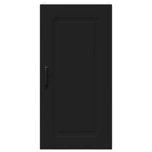  Fali konyhaszekrény polcokkal Fekete 40 x 31 x 80 cm Faanyag