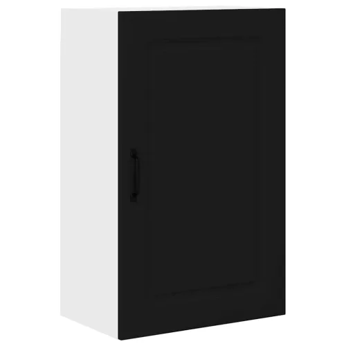  Fali konyhaszekrény polcokkal Fekete 50 x 31 x 80 cm Faanyag