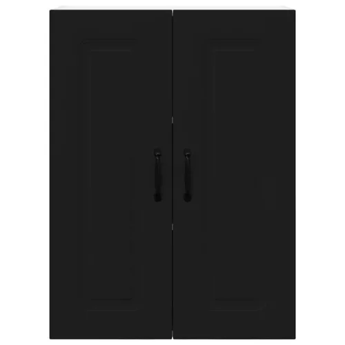  Fali konyhaszekrény polcokkal Fekete 60 x 31 x 80 cm Faanyag