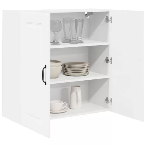  Fali konyhaszekrény polcokkal Fehér 80 x 31 x 80 cm Faanyag