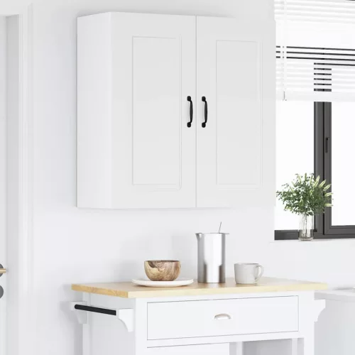  Fali konyhaszekrény polcokkal Fehér 80 x 31 x 80 cm Faanyag
