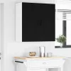  Fali konyhaszekrény polcokkal Fekete 80 x 31 x 80 cm Faanyag