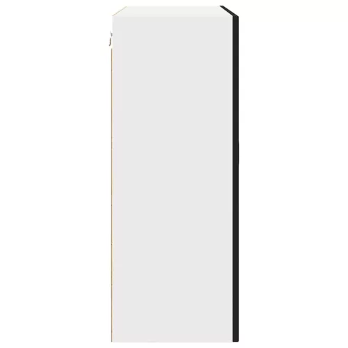  Fali konyhaszekrény polcokkal Fekete 80 x 31 x 80 cm Faanyag