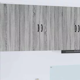  Fali konyhaszekrény Szürke Sonoma 80 x 31 x 80 cm Faanyag