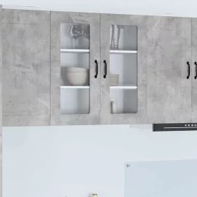  Fali konyhaszekrény Beton Szürke 80 x 31 x 80 cm Faanyag