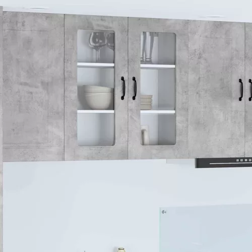  Fali konyhaszekrény Beton Szürke 80 x 31 x 80 cm Faanyag
