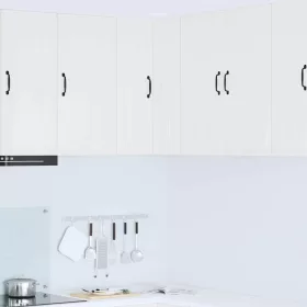    Fali konyhaszekrény Magas Fényű Fehér 57 x 57 x 80 cm Faanyag