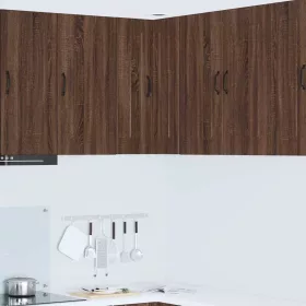    Fali konyhaszekrény ajtóval Barna Tölgy 57 x 57 x 80 cm Faanyag