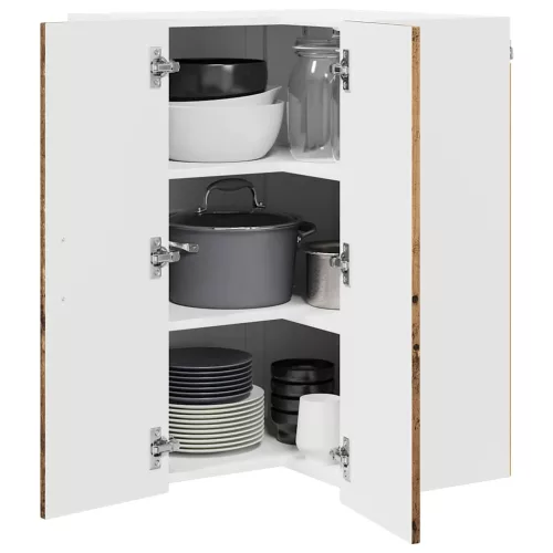  Fali konyhaszekrény polcokkal Öreg fa 57 x 57 x 80 cm Faanyag