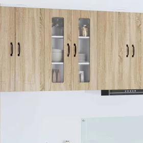  Fali konyhaszekrény Sonoma tölgy 60 x 31 x 80 cm Faanyag