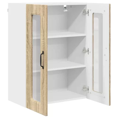  Fali konyhaszekrény Sonoma tölgy 60 x 31 x 80 cm Faanyag