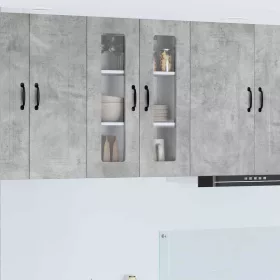  Fali konyhaszekrény Beton Szürke 60 x 31 x 80 cm Faanyag