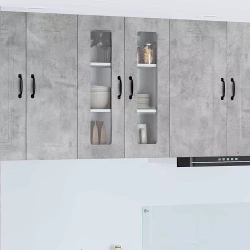  Fali konyhaszekrény Beton Szürke 60 x 31 x 80 cm Faanyag