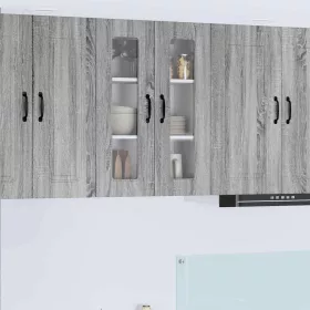  Fali konyhaszekrény Szürke Sonoma 60 x 31 x 80 cm Faanyag