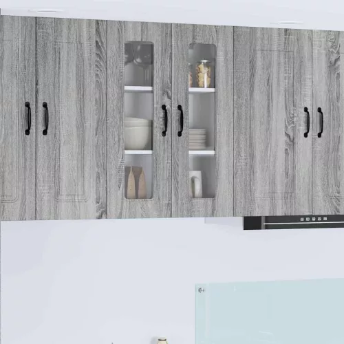  Fali konyhaszekrény Szürke Sonoma 60 x 31 x 80 cm Faanyag