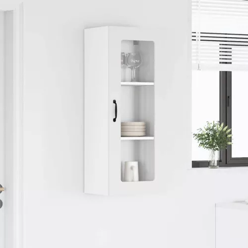  Fali konyhaszekrény Magas Fényű Fehér 40 x 31 x 100 cm Faanyag