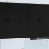  Fali konyhaszekrény polcokkal Fekete 30 x 31 x 100 cm Faanyag