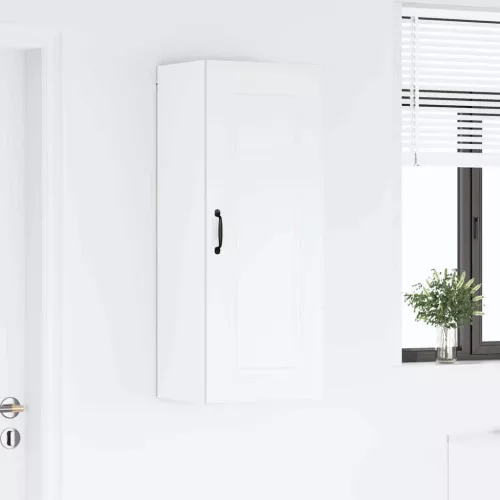  Fali konyhaszekrény Magas Fényű Fehér 40 x 31 x 100 cm Faanyag