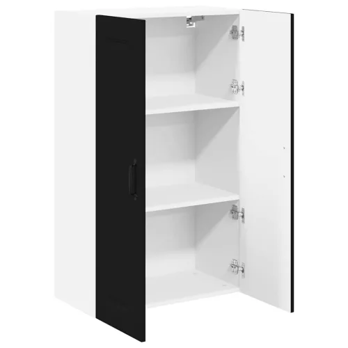  Fali konyhaszekrény polcokkal Fekete 60 x 31 x 100 cm Faanyag