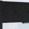  Fali konyhaszekrény polcokkal Fekete 80 x 31 x 100 cm Faanyag