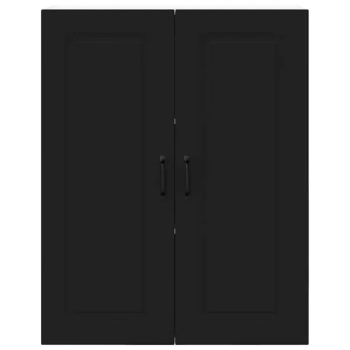  Fali konyhaszekrény polcokkal Fekete 80 x 31 x 100 cm Faanyag