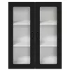  Fali konyhaszekrény polcokkal Fekete 80 x 31 x 100 cm Faanyag